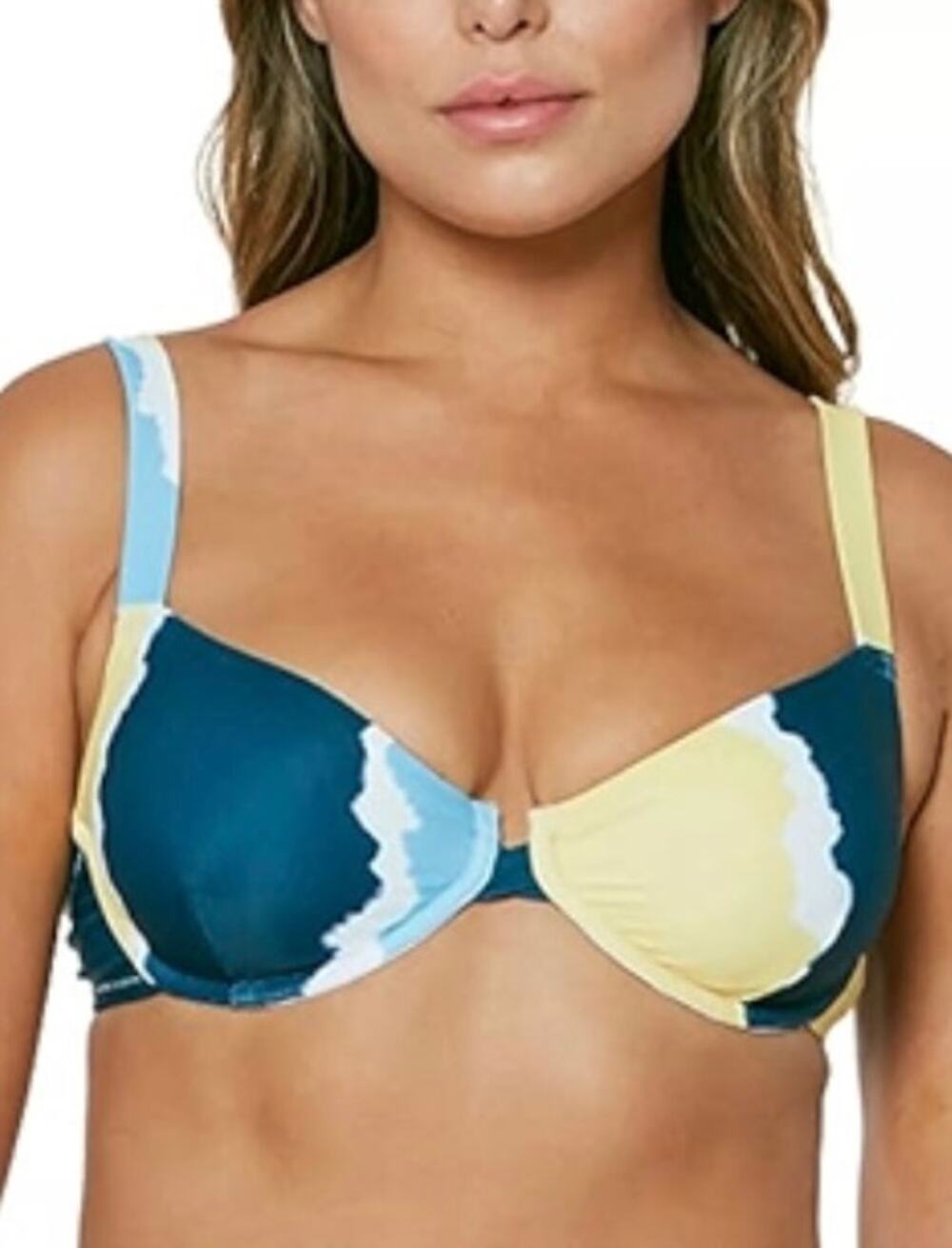 Jessica Simpson Smooth Sailing Underwire Bikini Top M NWT